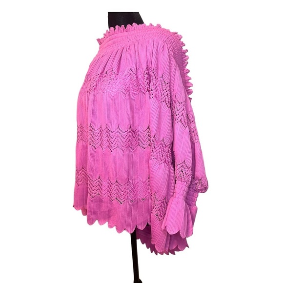 Lane Bryant Off the Shoulder Scalloped Hem Blouse Women's Size 22/24 - Picture 3 of 11